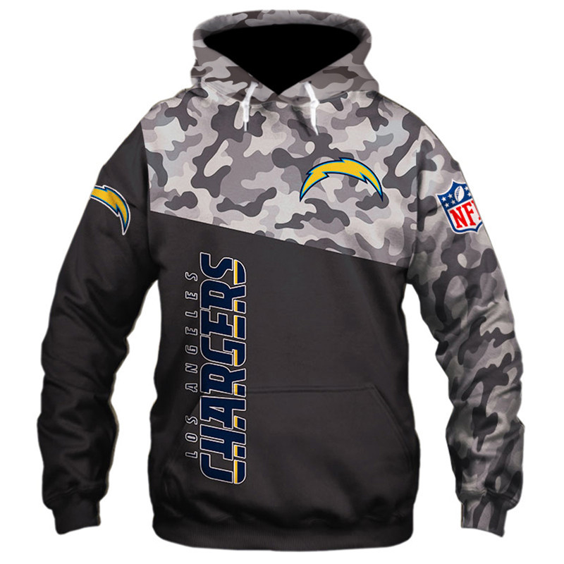 Los Angeles Chargers Military Hoodies 3D Sweatshirt Long Sleeve New Season