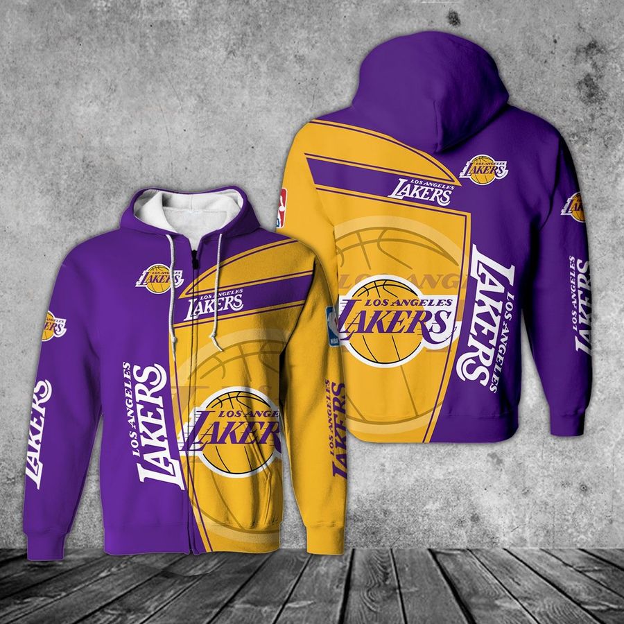 Los Angeles Lakers hoodie 3D basketball for fans