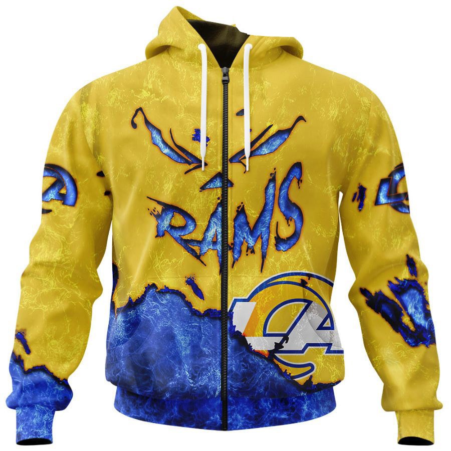 Los Angeles Rams Hoodie 3D devil eyes gift for fans