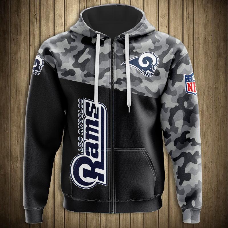 Los Angeles Rams Military Hoodies 3D Sweatshirt Long Sleeve New Season