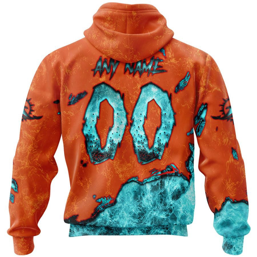 Miami Dolphins Hoodie 3D devil eyes gift for fans - Limotees