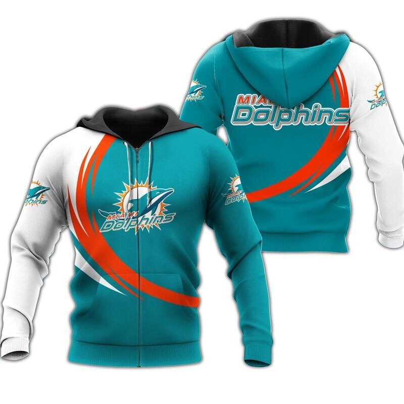 Miami Dolphins Hoodie curve graphic gift for men