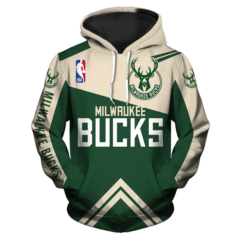 Milwaukee Bucks Hoodie 3D cheap basketball Sweatshirt for fans NBA