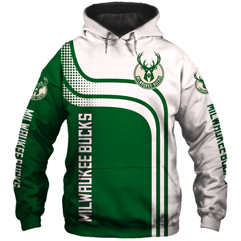 Milwaukee Bucks hoodie 3D cheap basketball Sweatshirt for fans