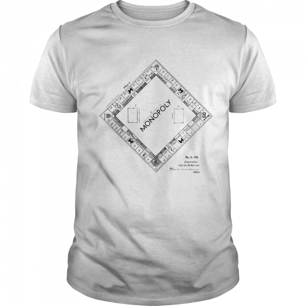 Monopoly Boardgamer Patent Image 1935 shirt