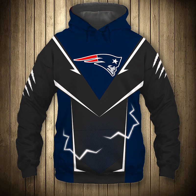 New England Patriots Hoodie lightning graphic gift for men