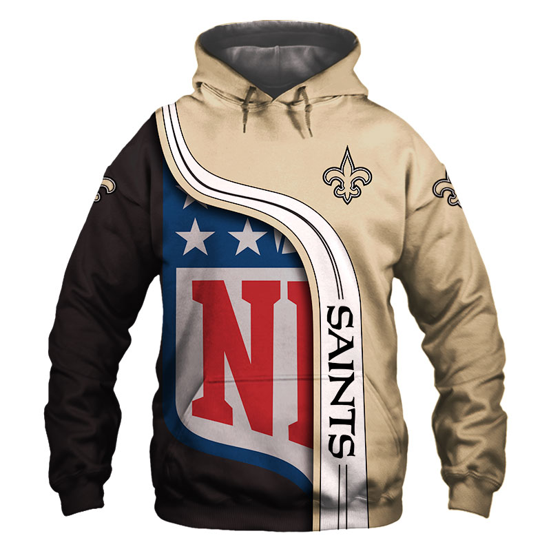 Cheapest NFL Hoodies 3D Men New Orleans Saints Hoodies Sweatshirt