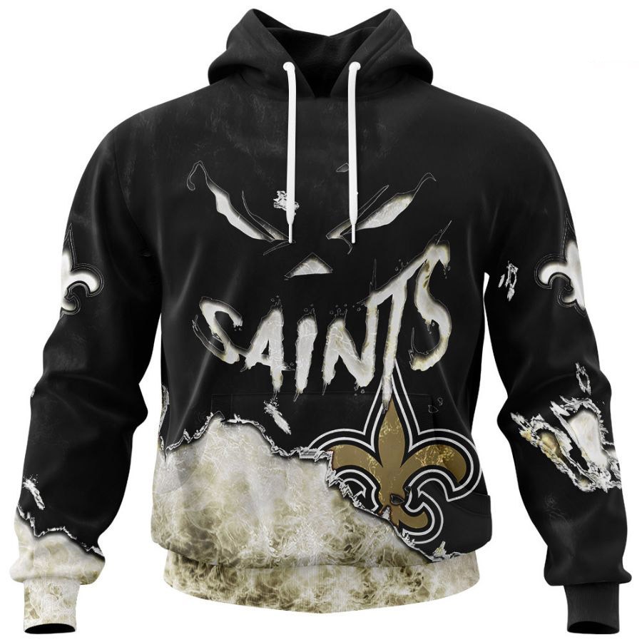 New Orleans Saints Hoodie 3D devil eyes gift for fans