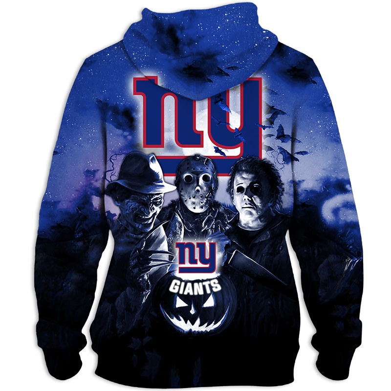 New York Giants hoodie 3D cheap Horror night Halloween Pullover