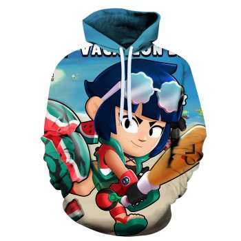 BIBI EPIC BRAWLER BRAWL STARS 3D HOODIE