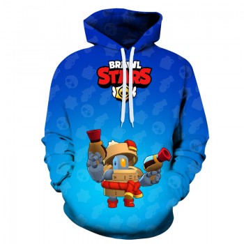 DARRYL SUPER RARE BRAWLER BRAWL STARS 3D HOODIE