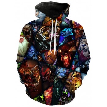 DOTA 2 HEROES CHARACTERS 3D HOODIE