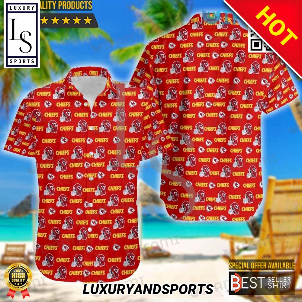 Helmet Logo Kansas City Chiefs Apparel Hawaii Shirt