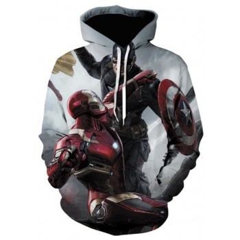 IRON MAN VS CAPTAIN AMERICA 3D HOODIE