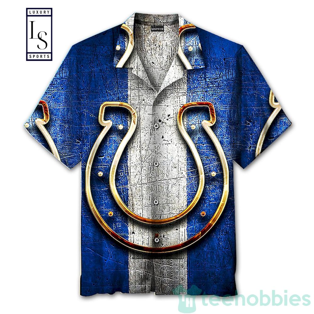 Indianapolis Colts Goldden Logo Hawaiian Shirt