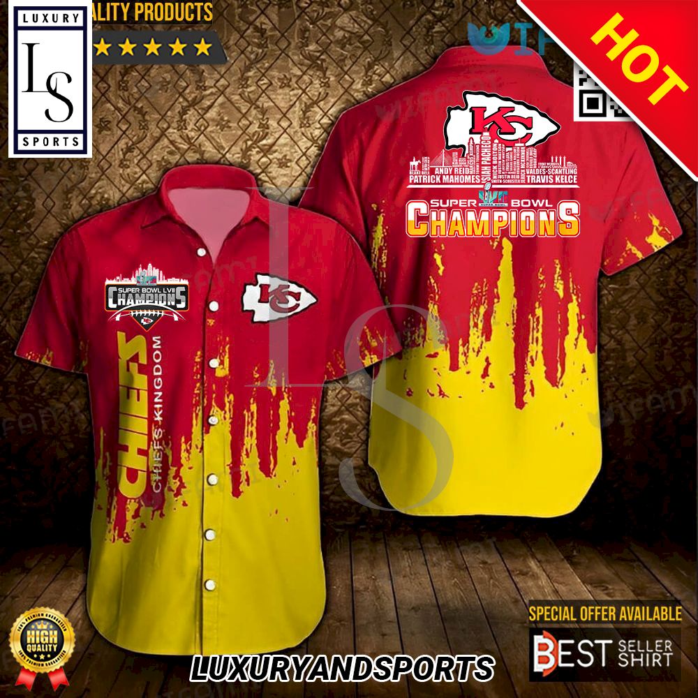 Kansas City Chiefs Super Bowl Chiefs Kingdom Hawaiian Shirt