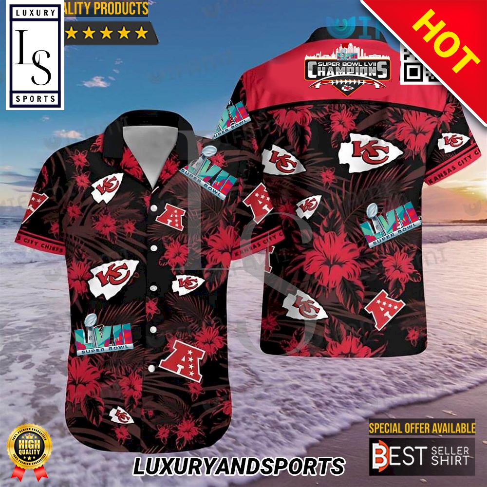 Kansas City Chiefs Super Bowl LVII Wins Hawaiian Shirt