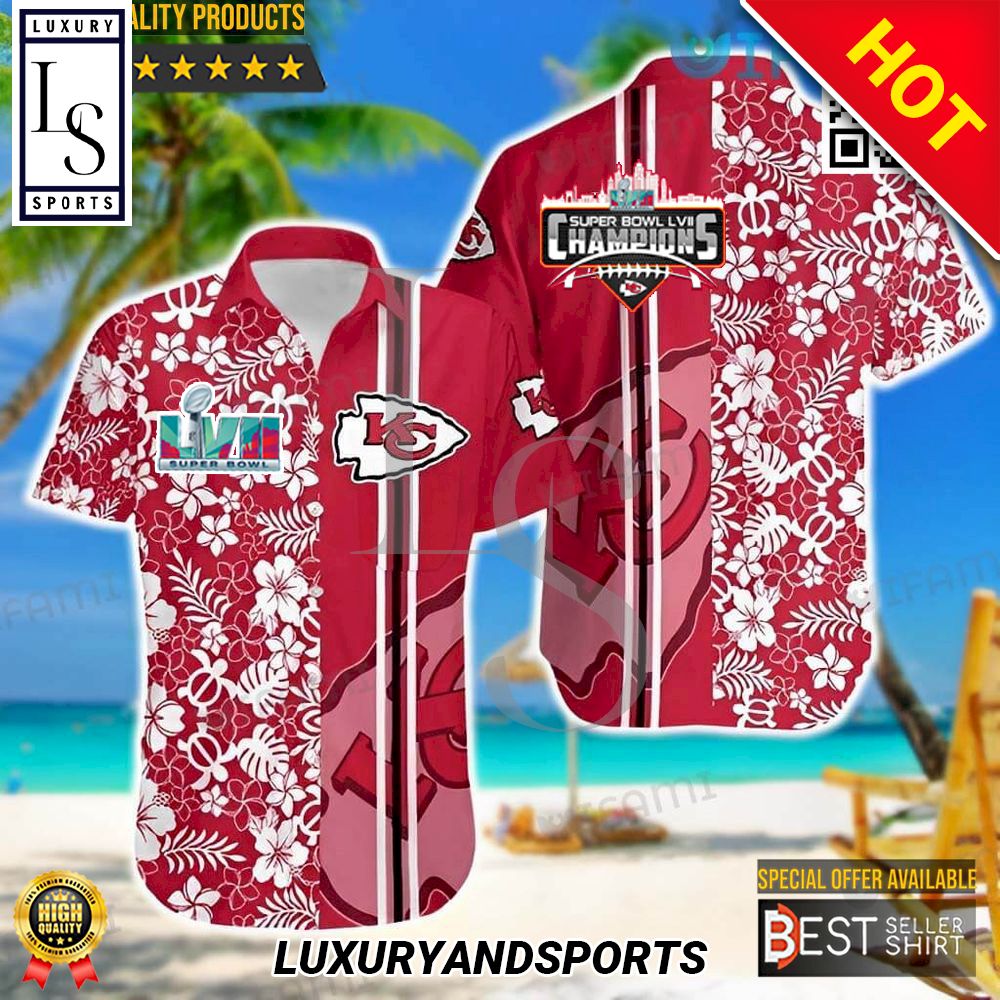 Kansas City Chiefs Super Bowl Wins LVII Hawaiian Shirt