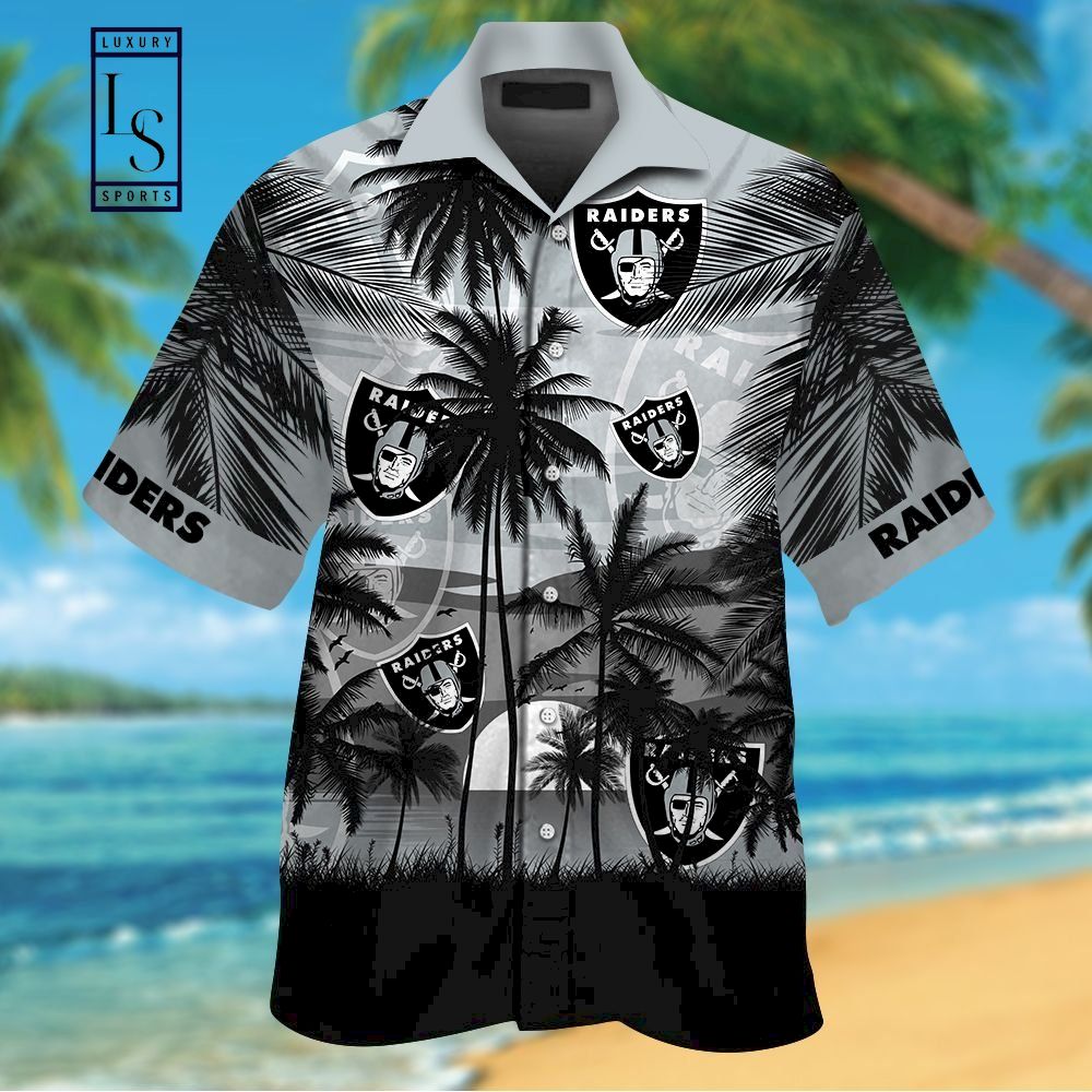 Las Vegas Raiders Tropical Hawaiian Shirt