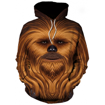 MANDALORIAN WOOKIE CHEWBACCA STAR WARS 3D HOODIE