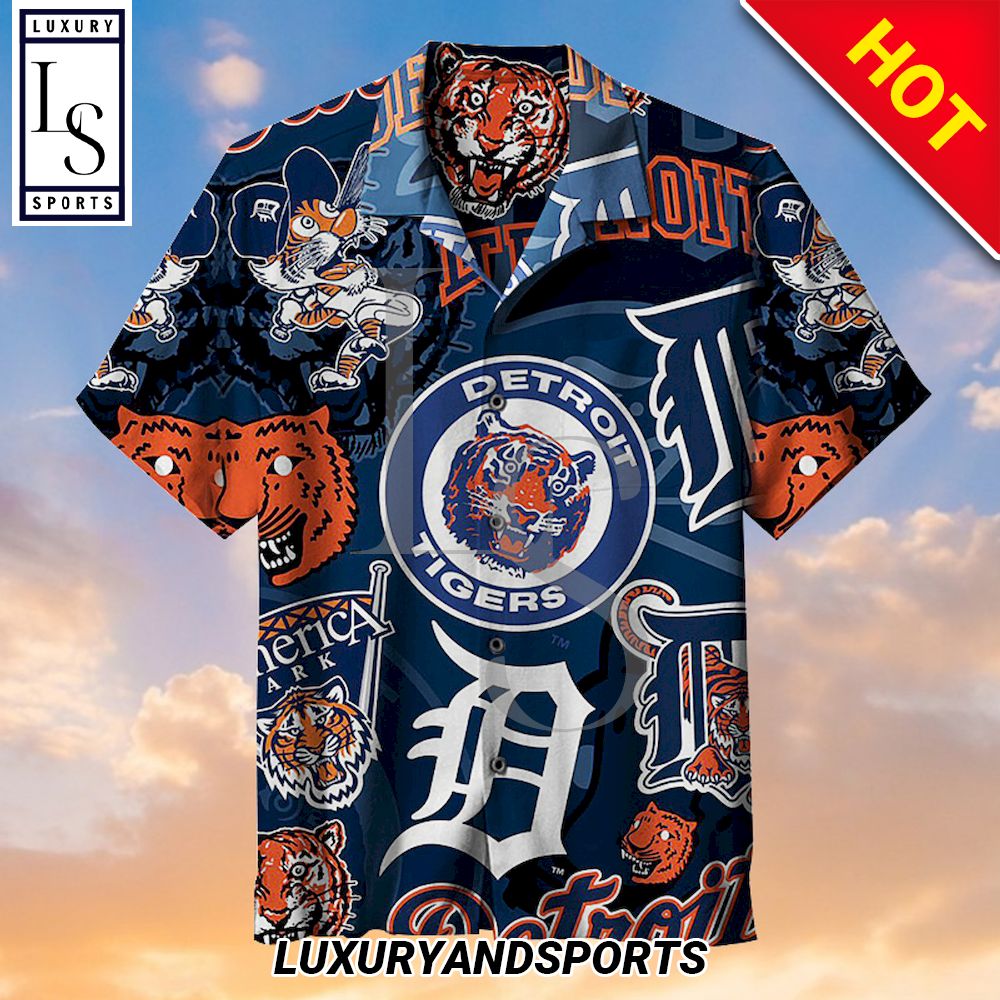MLB Detroit Tigers Baseball Team Hawaiian Shirt 3D