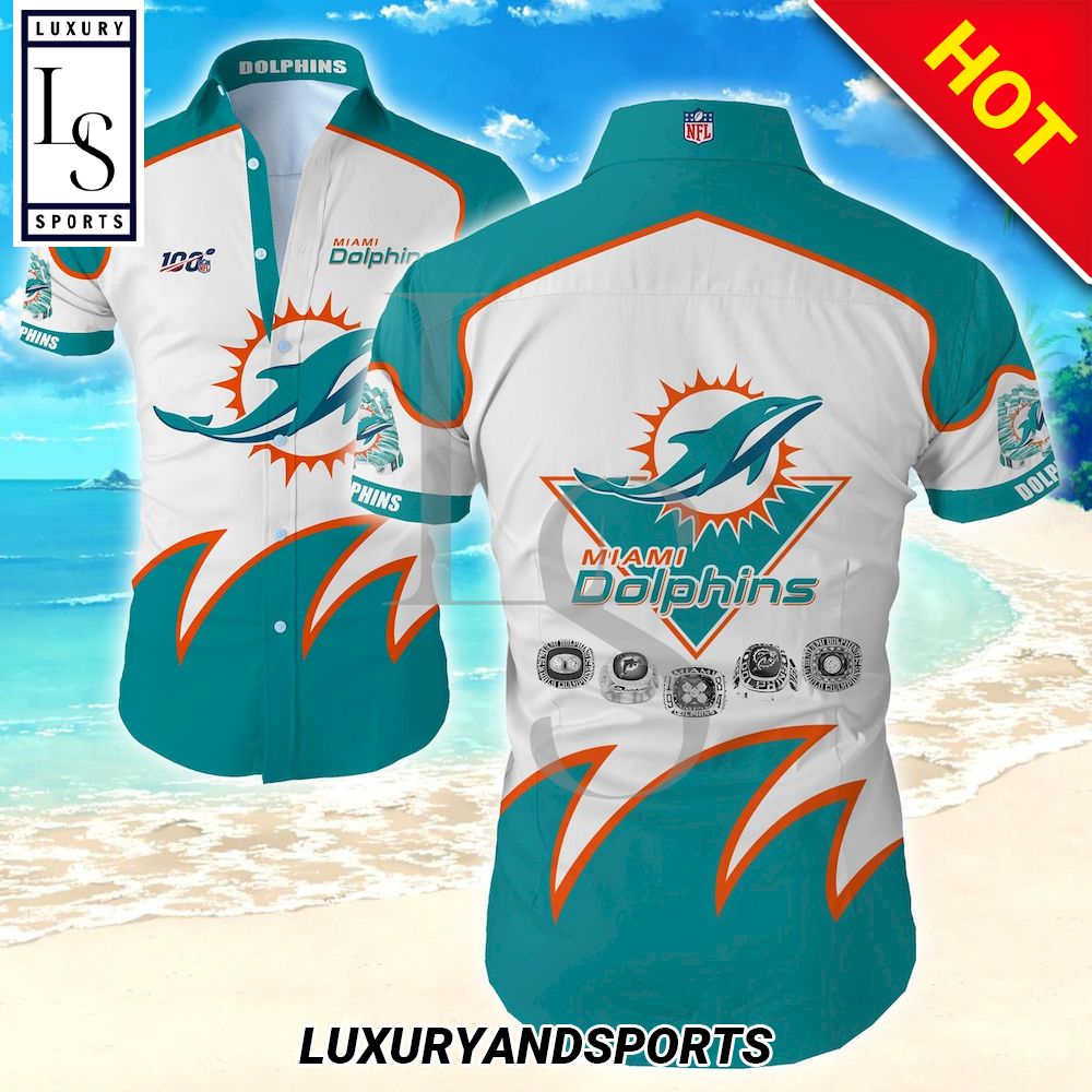 Miami Dolphins 100Th Anniversary Hawaiian Shirt