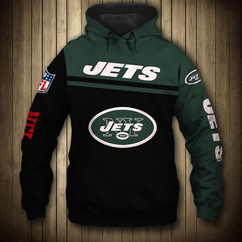 New York Jets 3D Skull Zip Hoodie Pullover Sweatshirt for fans