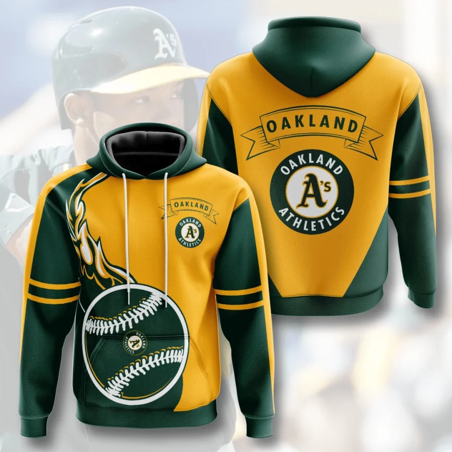 Oakland Athletics Hoodies Flame Balls graphic gift for men