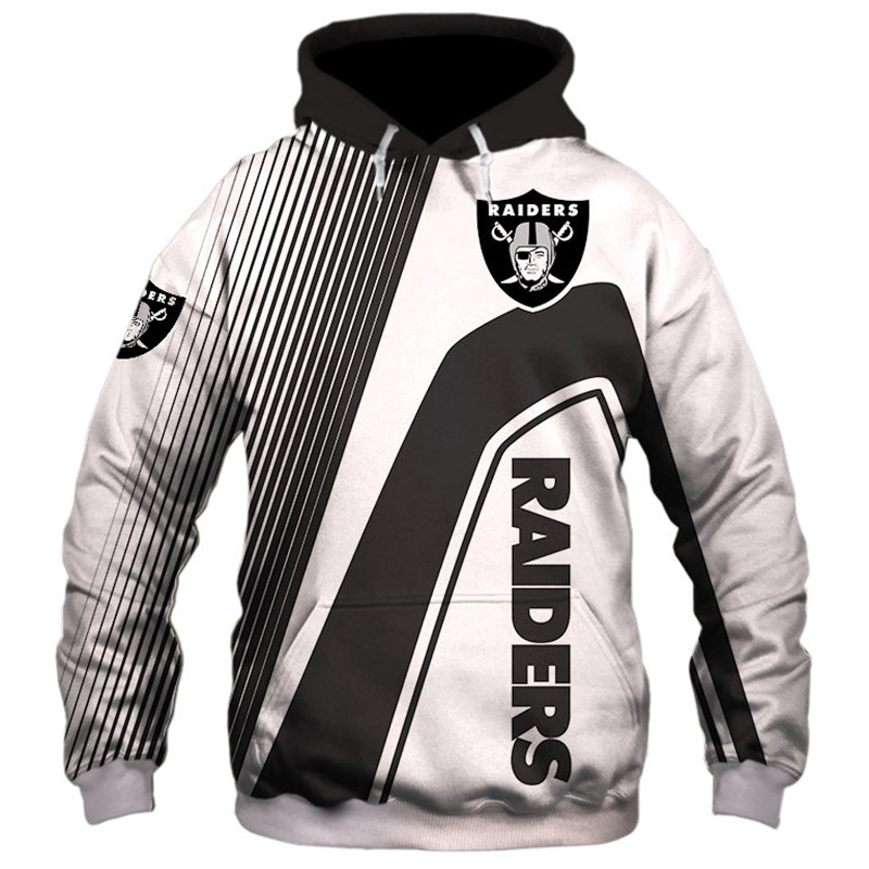 Oakland Raiders 3D Zip Hoodie cheap Sweatshirt Pullover NFL