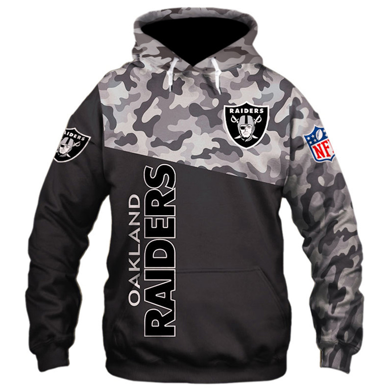 Oakland Raiders Military Hoodies 3D Sweatshirt Long Sleeve New Season