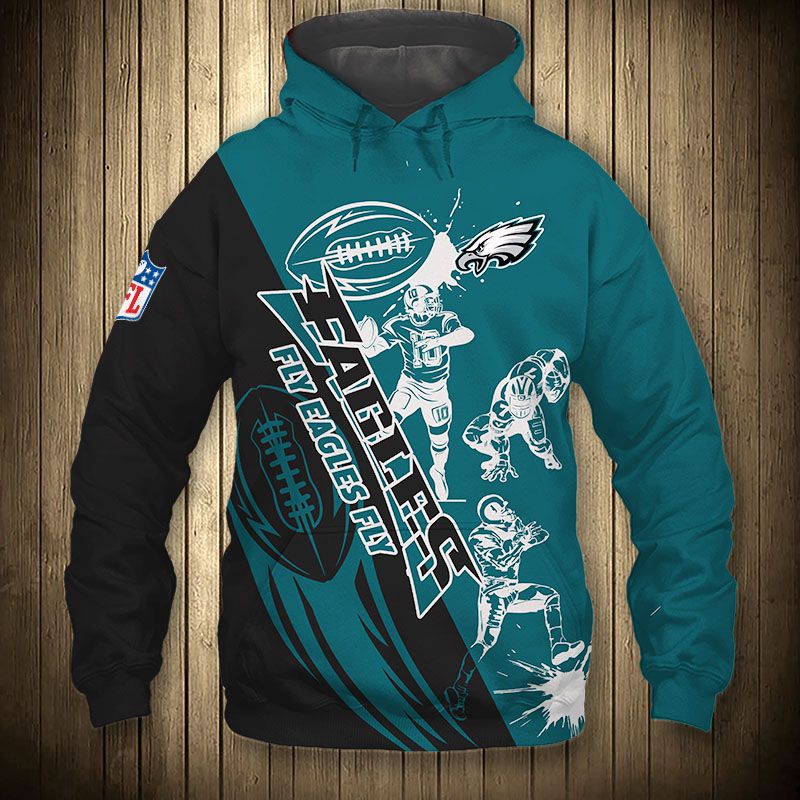 Philadelphia Eagles Hoodie 3D Cartoon player cute Sweatshirt