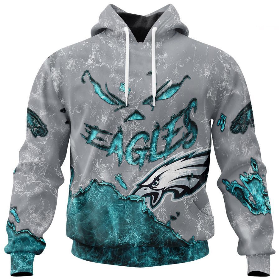 Philadelphia Eagles Hoodie 3D devil eyes gift for fans