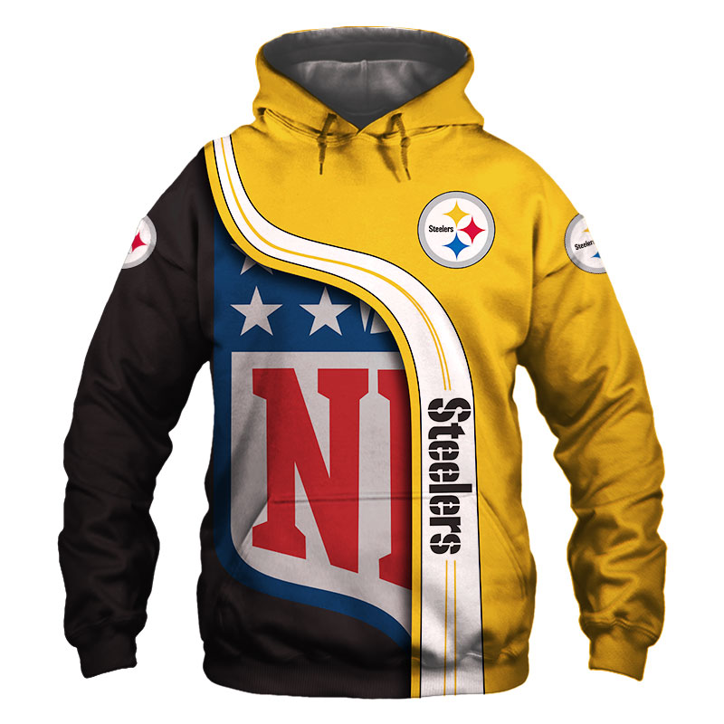 Pittsburgh Steelers Hoodie 3D Pullover Sweatshirt NFL for fans