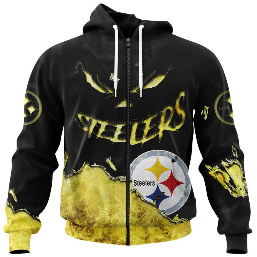 Pittsburgh Steelers Hoodie 3D devil eyes gift for fans