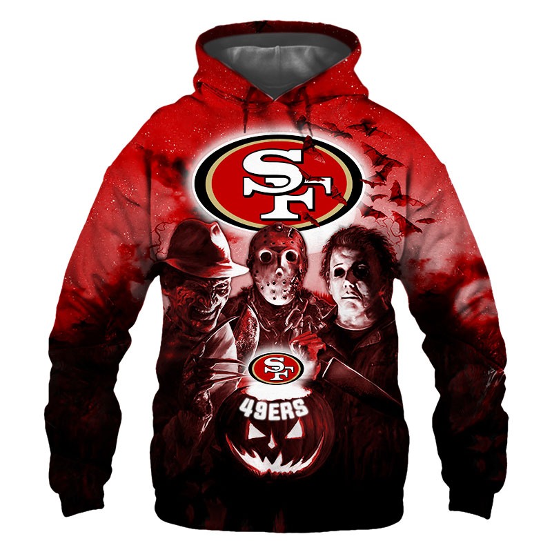 San Francisco 49ers Hoodie 3D Halloween Horror night gift for fans
