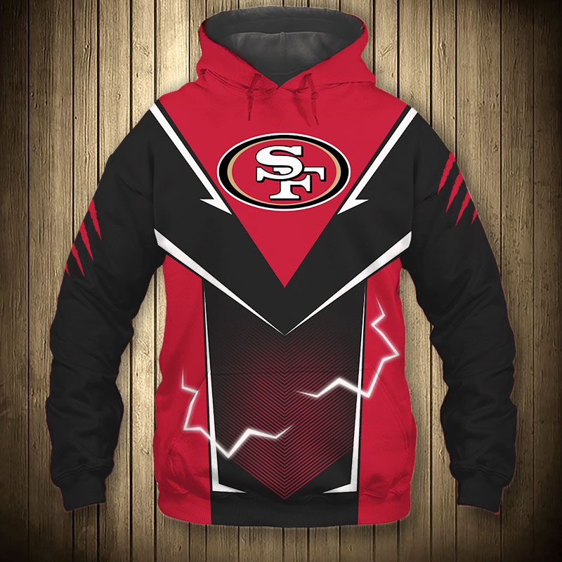 San Francisco 49ers Hoodie lightning graphic gift for men