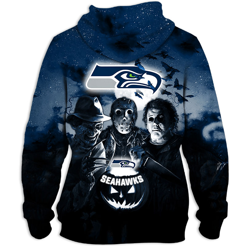 18% OFF Seattle Seahawks Hoodies 3D Halloween Horror Night Sweatshirt  Pullover – 4 Fan Shop