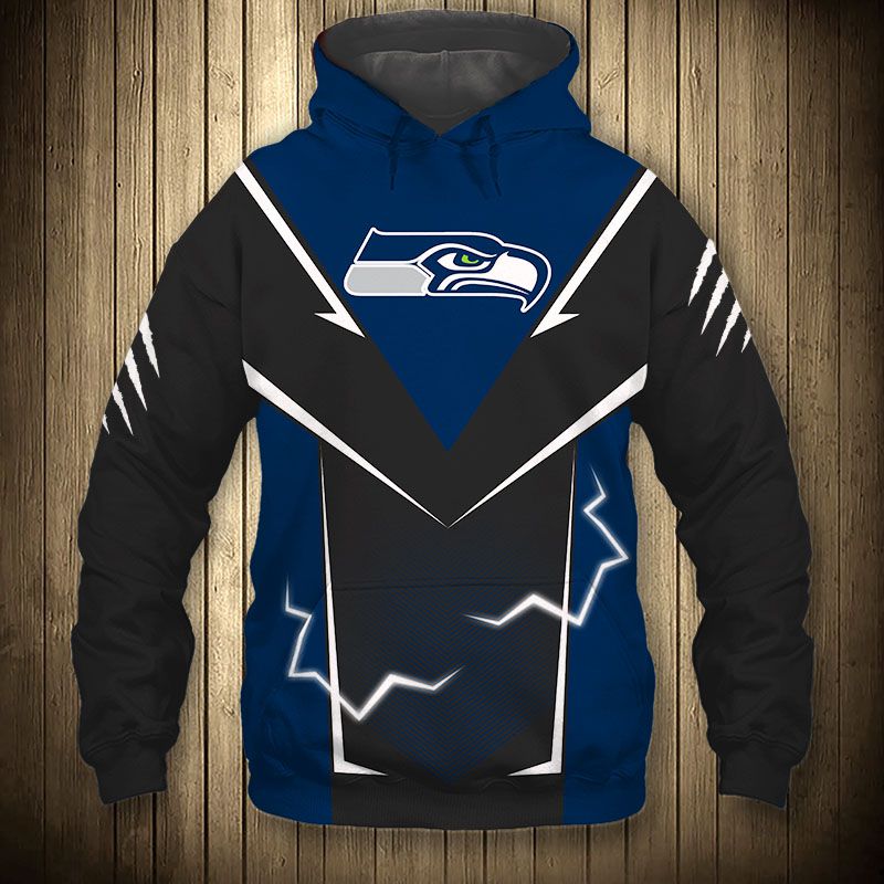 Seattle Seahawks Hoodie lightning graphic gift for men