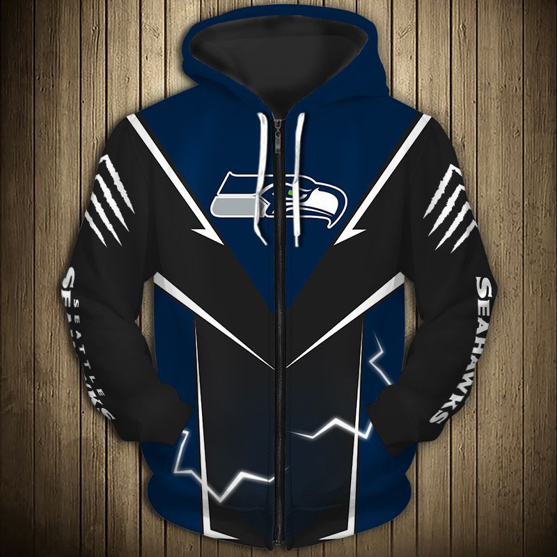 Seattle Seahawks Hoodie lightning graphic gift for men