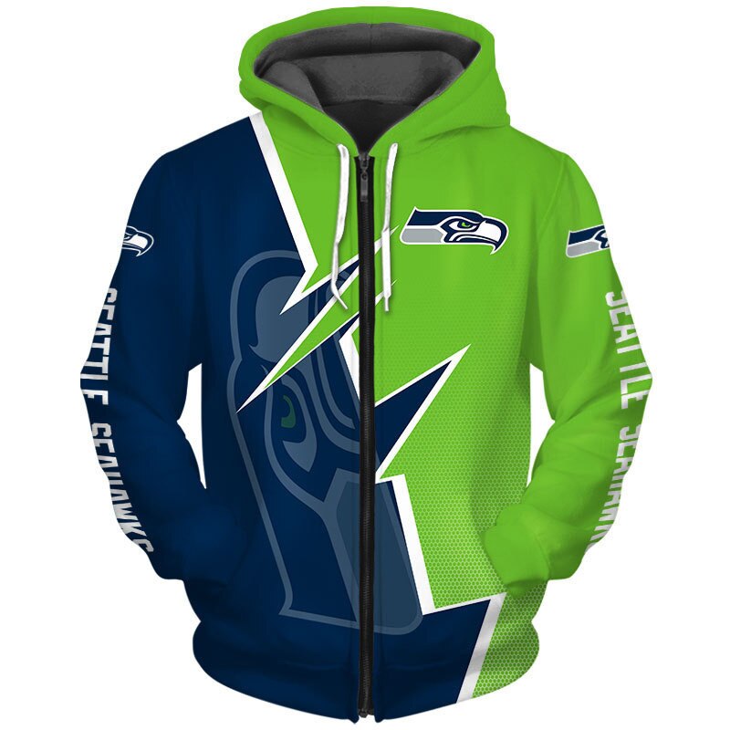 Seattle Seahawks hoodie Zigzag graphic Sweatshirt gift for fans