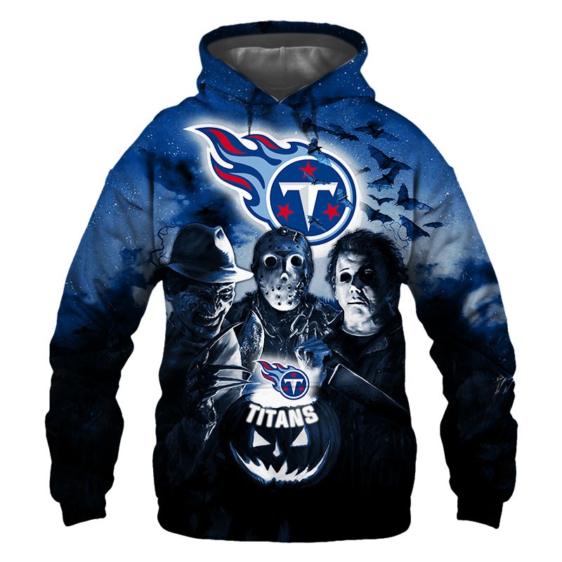 Tennessee Titans Hoodie 3D Halloween Horror night gift for fans