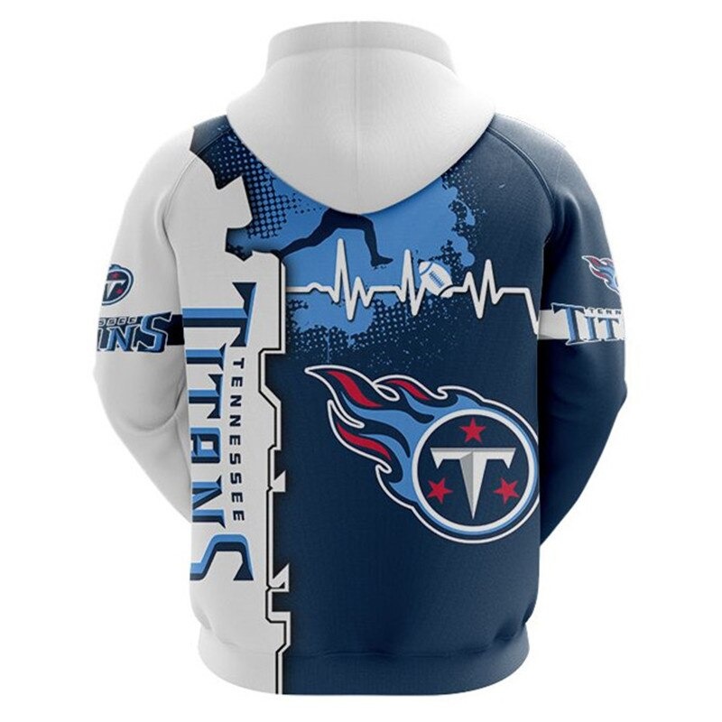 Tennessee Titans Hoodie graphic heart ECG line