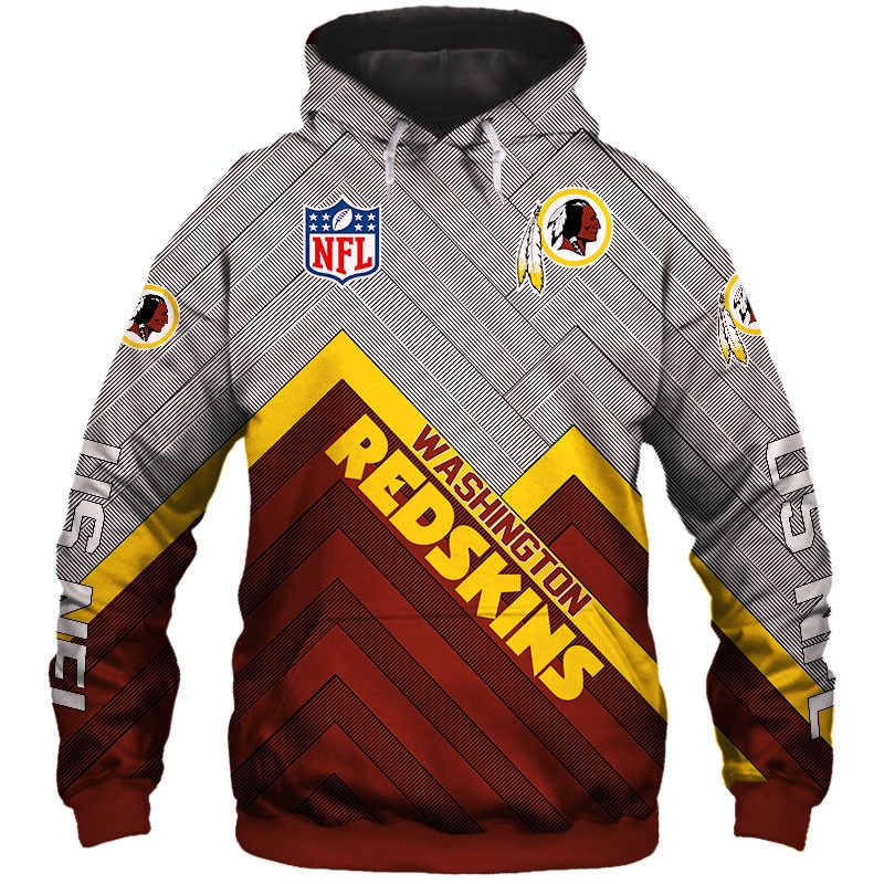 Washington Redskins Hoodie 3D cheap Long Sweatshirt Pullover size S-5XL