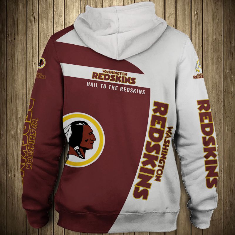 Washington Redskins Hoodie 3D cheap Horror night Halloween Pullover NFL