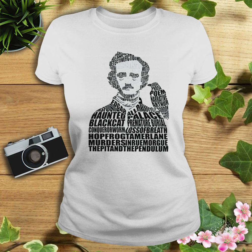 Edgar Allan Poe Calligram Shirt Trend Tee Shirts Store