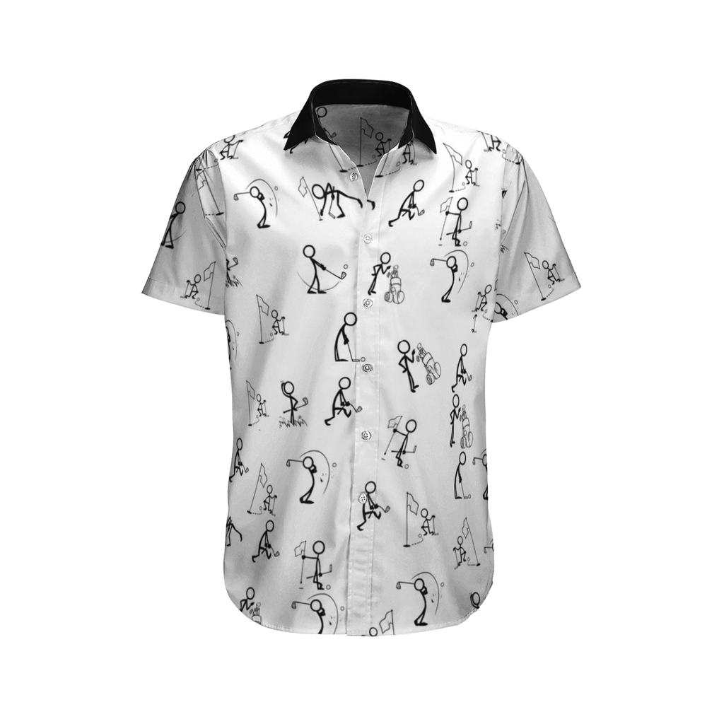 Golf White High Quality Unisex Hawaiian Shirt
