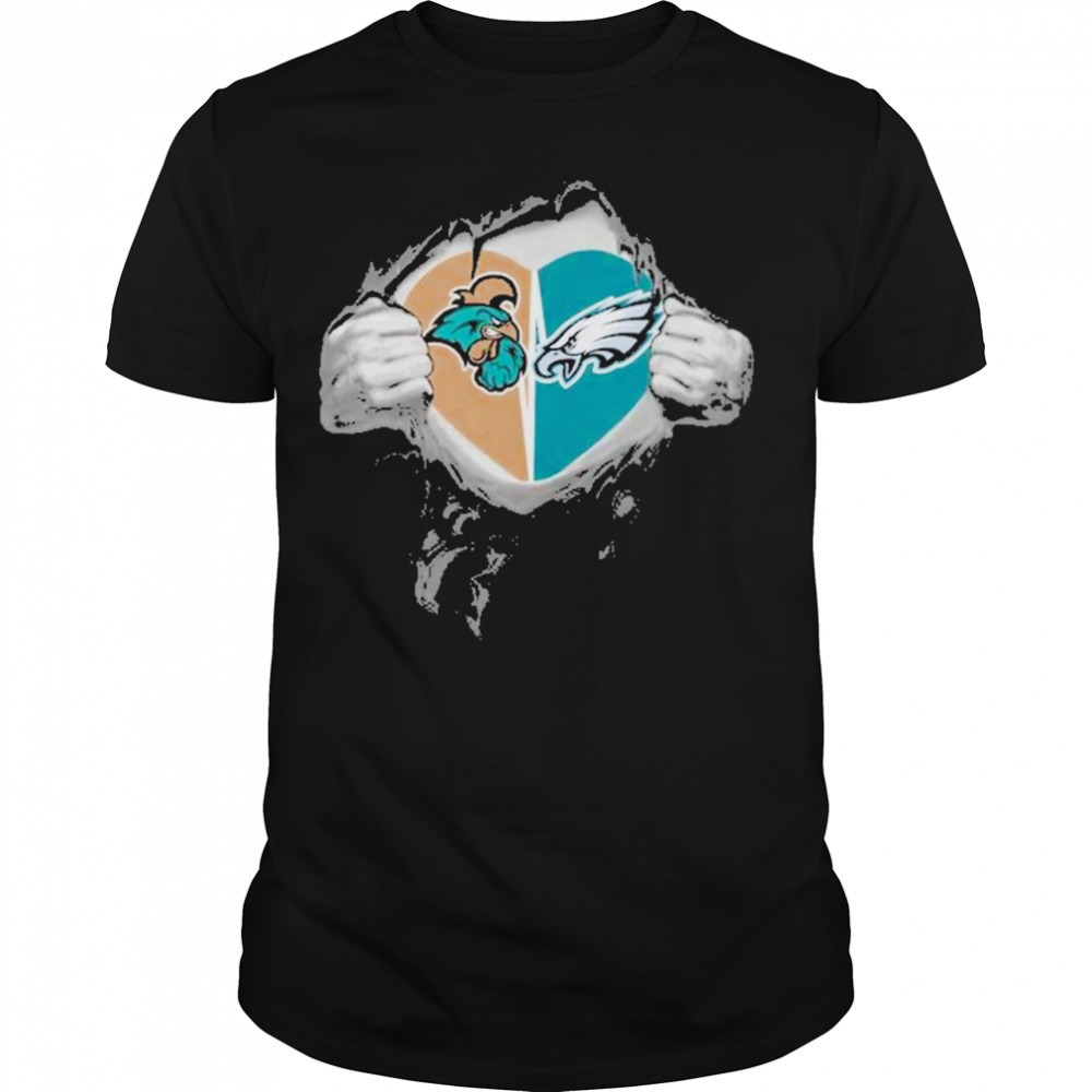 Original Philadelphia Eagles Coastal Carolina Chanticleers In My Heartbeat Shirt