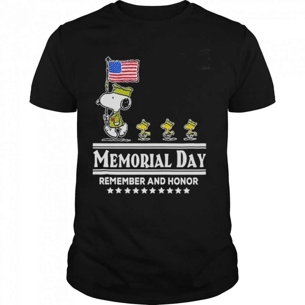 Peanuts Snoopy Memorial Day Remember And Honor Shirt