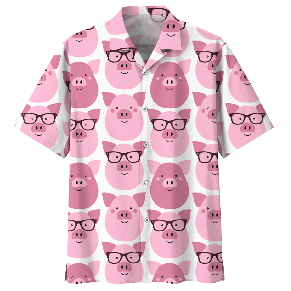 Pig   White Amazing Design Unisex Hawaiian Shirt