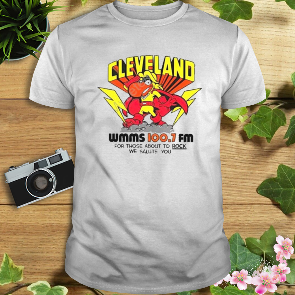 Robbie Fox Wearing Cleveland Wmms Loo.7 Fm For Those About To Rock We Salute You Shirt